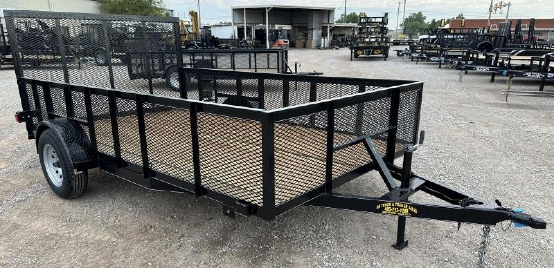 New 2025 Road Boss 83"x12' Single Axle 2' Mesh Sides & 4' gate Utility Trailer