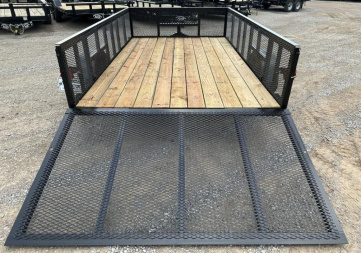 New 2025 Road Boss 83"x12' Single Axle 2' Mesh Sides & 4' gate Utility Trailer