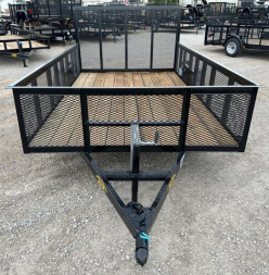 New 2025 Road Boss 83"x12' Single Axle 2' Mesh Sides & 4' gate Utility Trailer