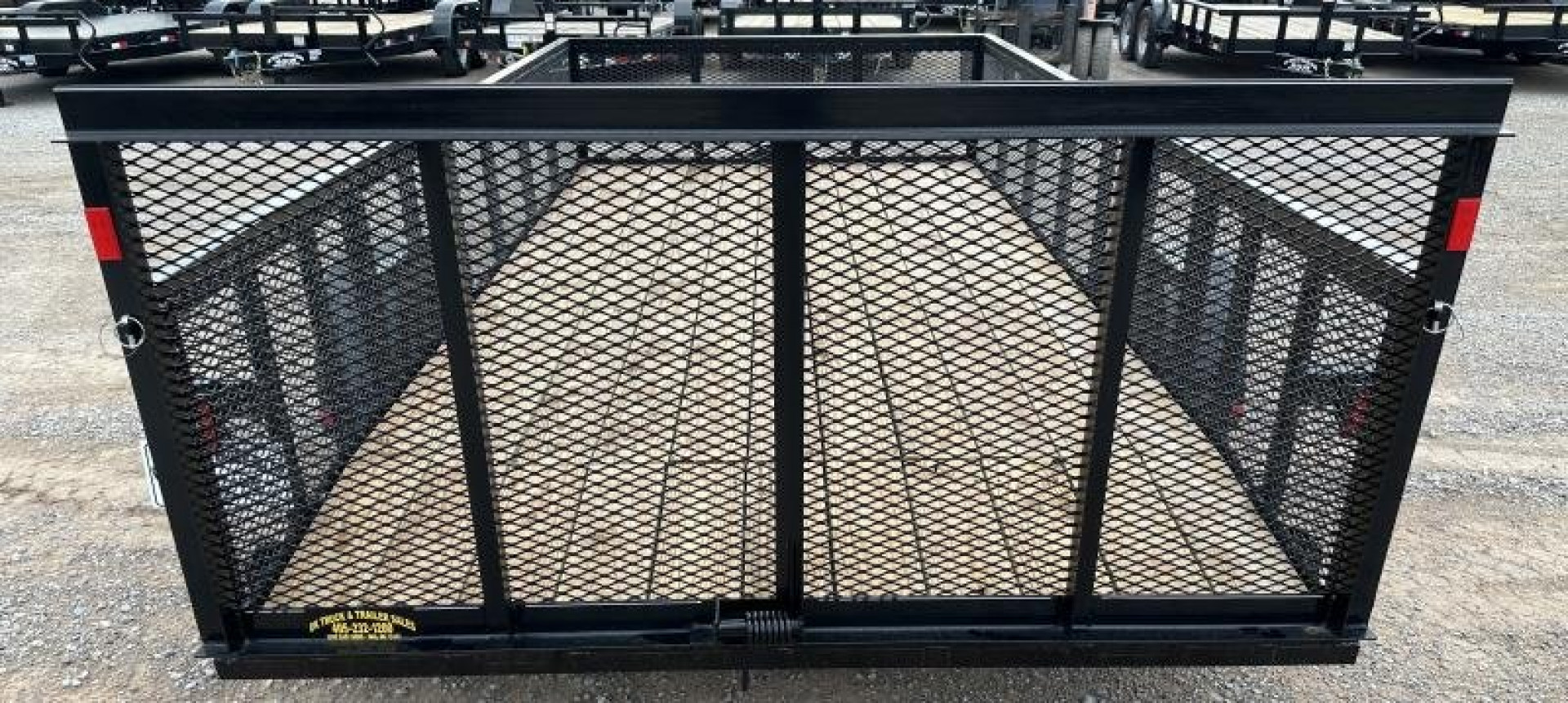 New 2025 Road Boss 83"x14' Single Axle, 2' mesh sides, dove & 3' gate Utility Trailer