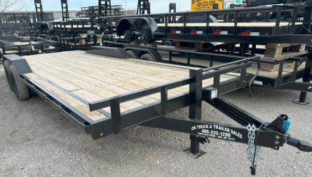 New 2025 Road Boss 102x24 Bumperpull 7k Drive Over Car Hauler Equipment Trailer