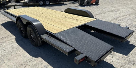 New 2025 Road Boss 102x20 Split Dove Wood Floor Car Hauler Car / Racing Trailer