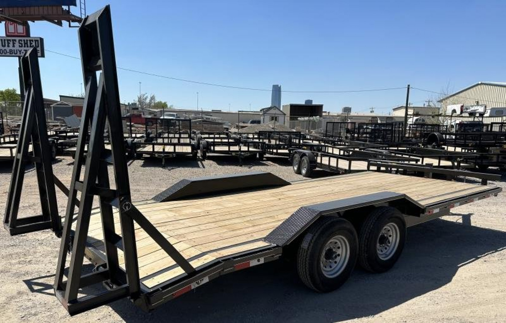 New 2025 Road Boss 102" x 20' Drive over fender 14k Stand Up Ramp Equipment Trailer
