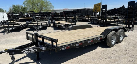 New 2025 Road Boss 102" x 20' Drive over fender 14k Stand Up Ramp Equipment Trailer