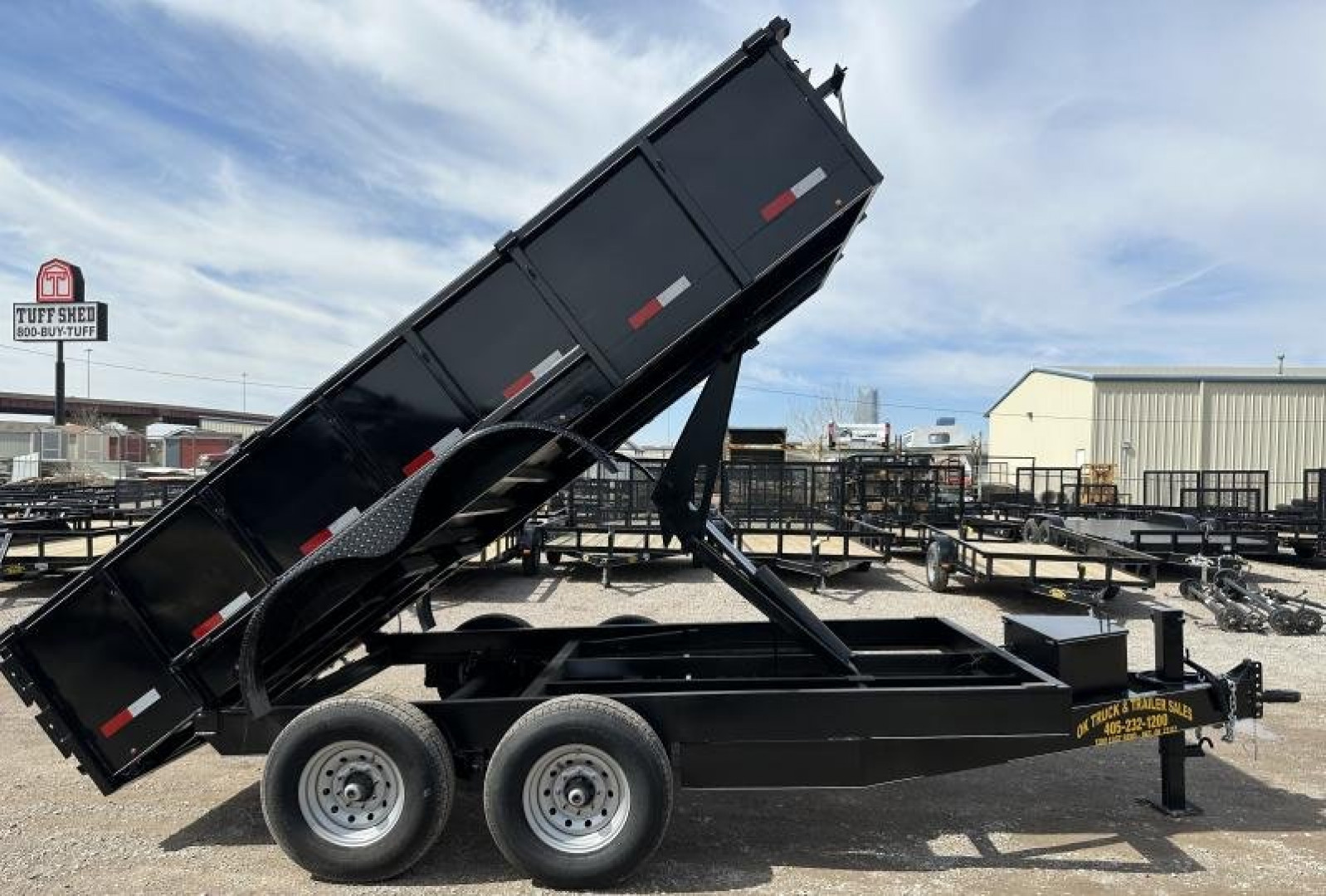 New 2025 Road Boss 83x14'Heavy duty Bumper Pull 2' sides Dump Trailer