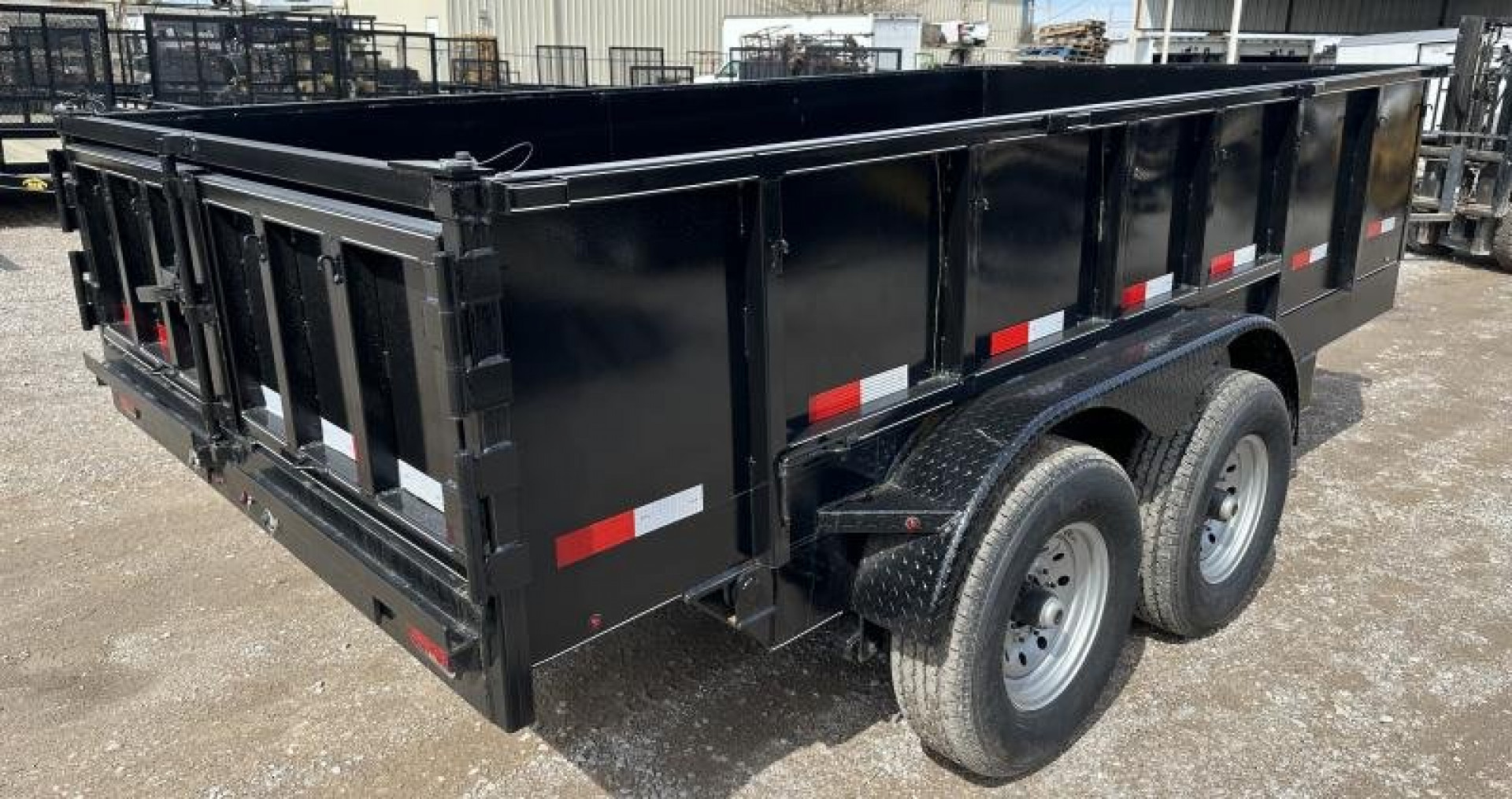 New 2025 Road Boss 83x14'Heavy duty Bumper Pull 2' sides Dump Trailer