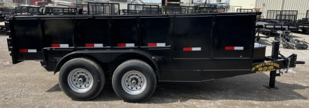 New 2025 Road Boss 83x14'Heavy duty Bumper Pull 2' sides Dump Trailer