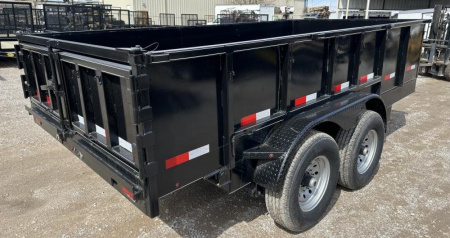New 2025 Road Boss 83x14'Heavy duty Bumper Pull 2' sides Dump Trailer
