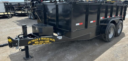 New 2025 Road Boss 83x14'Heavy duty Bumper Pull 2' sides Dump Trailer
