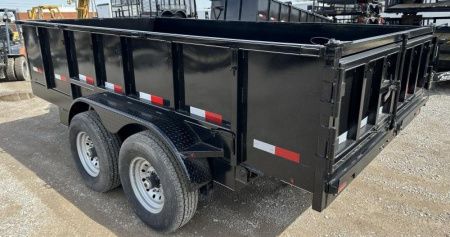 New 2025 Road Boss 83x14'Heavy duty Bumper Pull 2' sides Dump Trailer