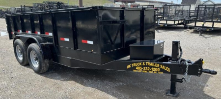 New 2025 Road Boss 83x14'Heavy duty Bumper Pull 2' sides Dump Trailer