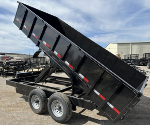 New 2025 Road Boss 83" x 16' Bumperpull Heavy duty Dump Trailer
