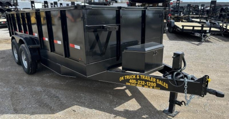 New 2025 Road Boss 83" x 16' Bumperpull Heavy duty Dump Trailer