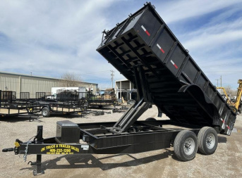 New 2025 Road Boss 83" x 16' Bumperpull Heavy duty Dump Trailer