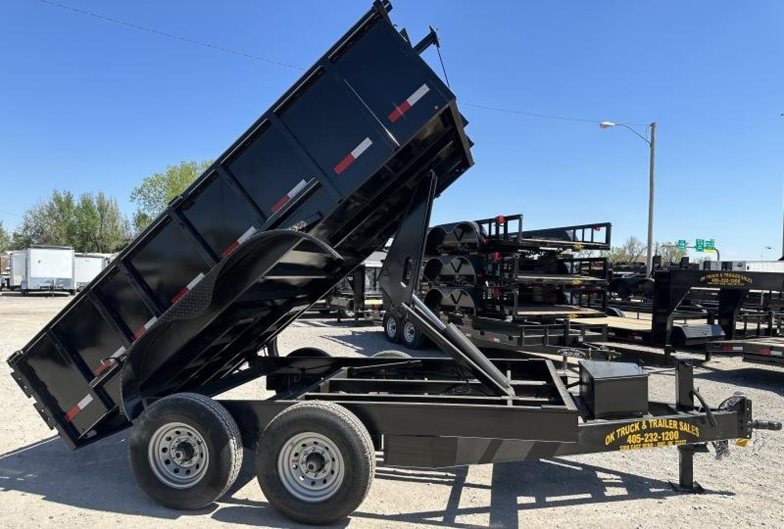 New 2025 Road Boss 83"x12' Bumper Pull 2'sides Dump Trailer