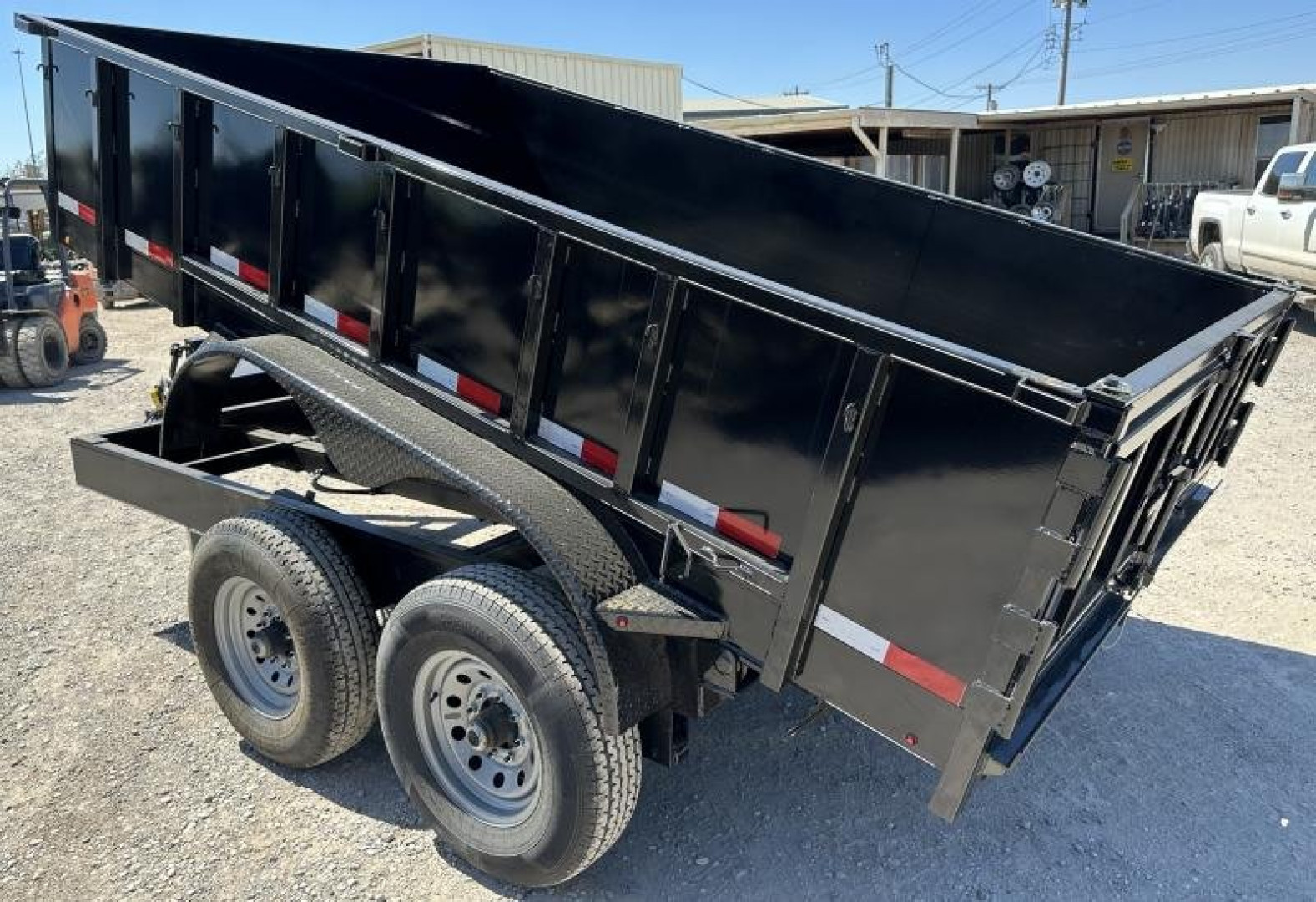 New 2025 Road Boss 83"x12' Bumper Pull 2'sides Dump Trailer