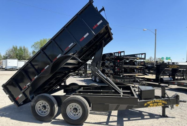 New 2025 Road Boss 83"x12' Bumper Pull 2'sides Dump Trailer