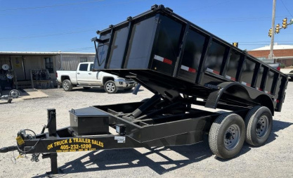 New 2025 Road Boss 83"x12' Bumper Pull 2'sides Dump Trailer