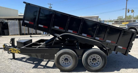 New 2025 Road Boss 83"x12' Bumper Pull 2'sides Dump Trailer