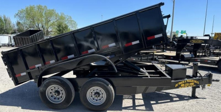 New 2025 Road Boss 83"x12' Bumper Pull 2'sides Dump Trailer
