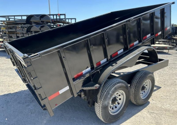 New 2025 Road Boss 83"x12' Bumper Pull 2'sides Dump Trailer
