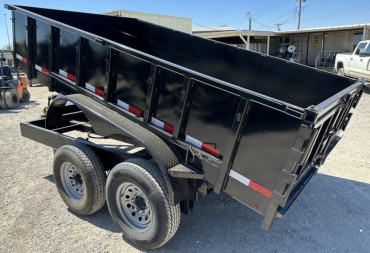 New 2025 Road Boss 83"x12' Bumper Pull 2'sides Dump Trailer