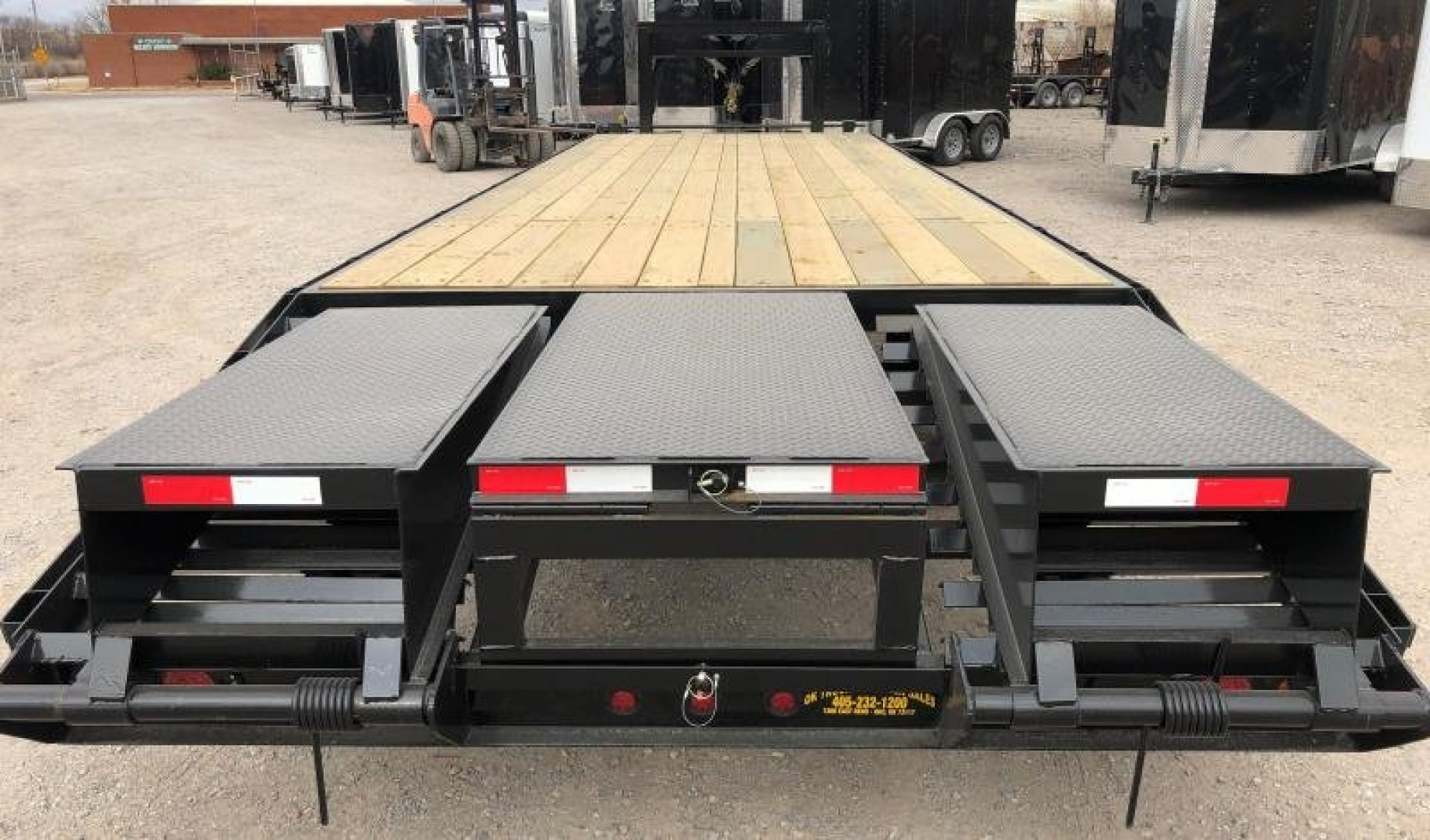 New 2025 Road Boss 30' Tandem Axle Gooseneck with Combo Dove Equipment Trailer