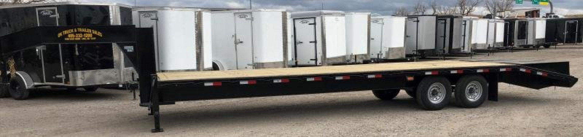 New 2025 Road Boss 30' Tandem Axle Gooseneck with Combo Dove Equipment Trailer
