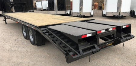 New 2025 Road Boss 30' Tandem Axle Gooseneck with Combo Dove Equipment Trailer