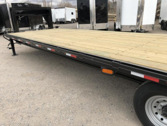 New 2025 Road Boss 30' Tandem Axle Gooseneck with Combo Dove Equipment Trailer