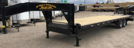 New 2025 Road Boss 30' Tandem Axle Gooseneck with Combo Dove Equipment Trailer