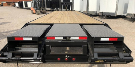 New 2025 Road Boss 35' Tandem Dual Gooseneck with Combo Dove tail Equipment Trailer