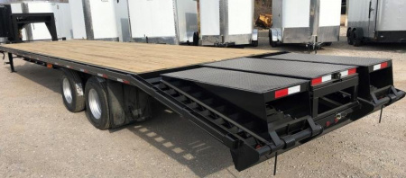 New 2025 Road Boss 35' Tandem Dual Gooseneck with Combo Dove tail Equipment Trailer