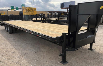 New 2025 Road Boss 35' Tandem Dual Gooseneck with Combo Dove tail Equipment Trailer