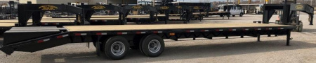 New 2025 Road Boss 35' Tandem Dual Gooseneck with Combo Dove tail Equipment Trailer