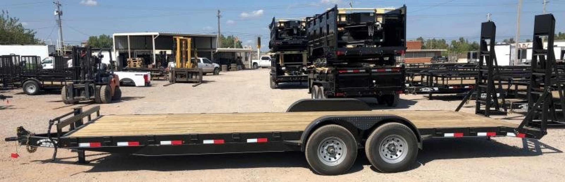 New 2025 Road Boss 83"x24' Heavy Duty 7k Bumperpull Stand Up Ramps Equipment Trailer