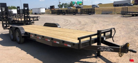 New 2025 Road Boss 83 x24' Heavy Duty 7k Bumperpull Stand Up Ramps Equipment Trailer