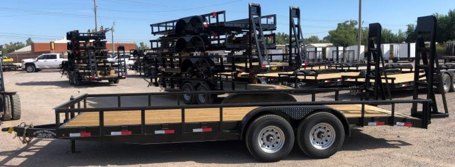 New 2025 Road Boss 83" x 20' 5200# Pipe Top, Dove, Stand Up Ramp Equipment Trailer
