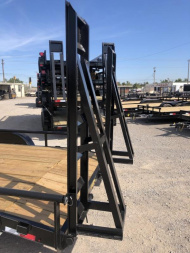 New 2025 Road Boss 83" x 20' 5200# Pipe Top, Dove, Stand Up Ramp Equipment Trailer