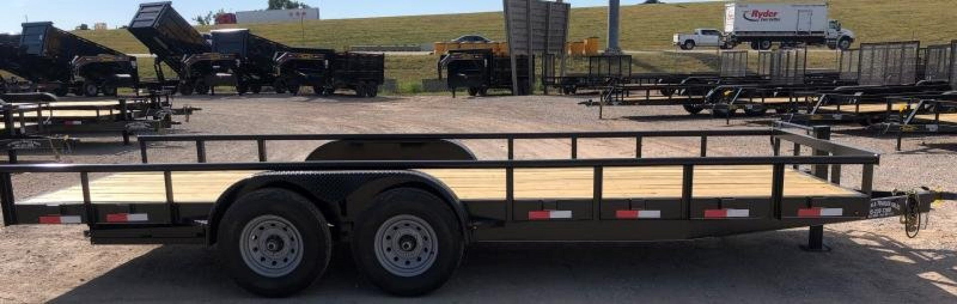New 2025 Road Boss 83" x 20' Heavy Duty Pipe Top, Dove, Slide in ramps Utility / Equipment Trailer