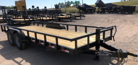 New 2025 Road Boss 83" x 20' Heavy Duty Pipe Top, Dove, Slide in ramps Utility / Equipment Trailer