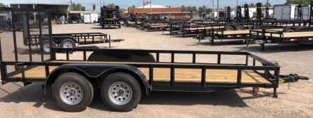 New 2025 Road Boss 77" x 16' Tandem Axle with 4' Gate Utility Trailer