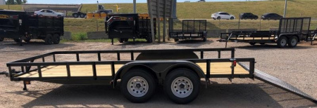 New 2025 Road Boss 77" x 16' Tandem Axle with 4' Gate Utility Trailer