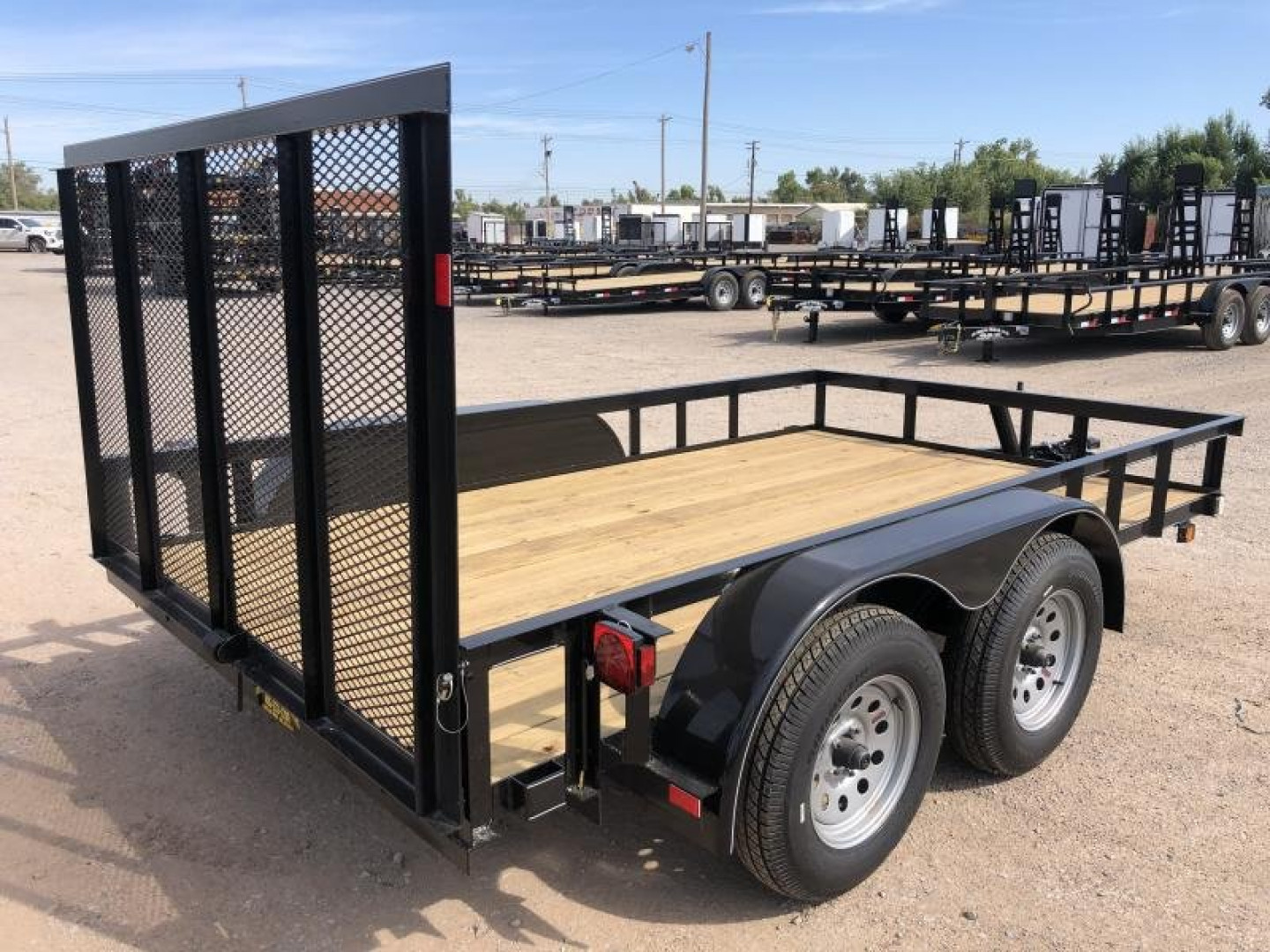 New 2025 Road Boss 83" x 14' Tandem Axle with a 4' Rear Gate Utility Trailer