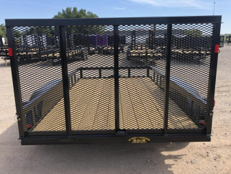 New 2025 Road Boss 83" x 14' Tandem Axle with a 4' Rear Gate Utility Trailer