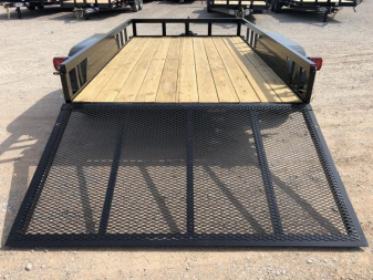 New 2025 Road Boss 83" x 14' Tandem Axle with a 4' Rear Gate Utility Trailer
