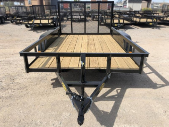 New 2025 Road Boss 83" x 14' Tandem Axle with a 4' Rear Gate Utility Trailer