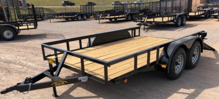 New 2025 Road Boss 83" x 14' Tandem Axle with a 4' Rear Gate Utility Trailer
