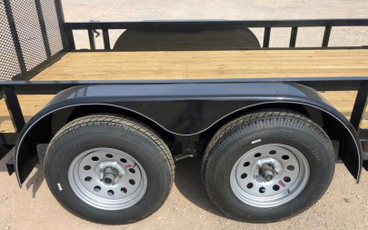 New 2025 Road Boss 83" x 14' Tandem Axle with a 4' Rear Gate Utility Trailer