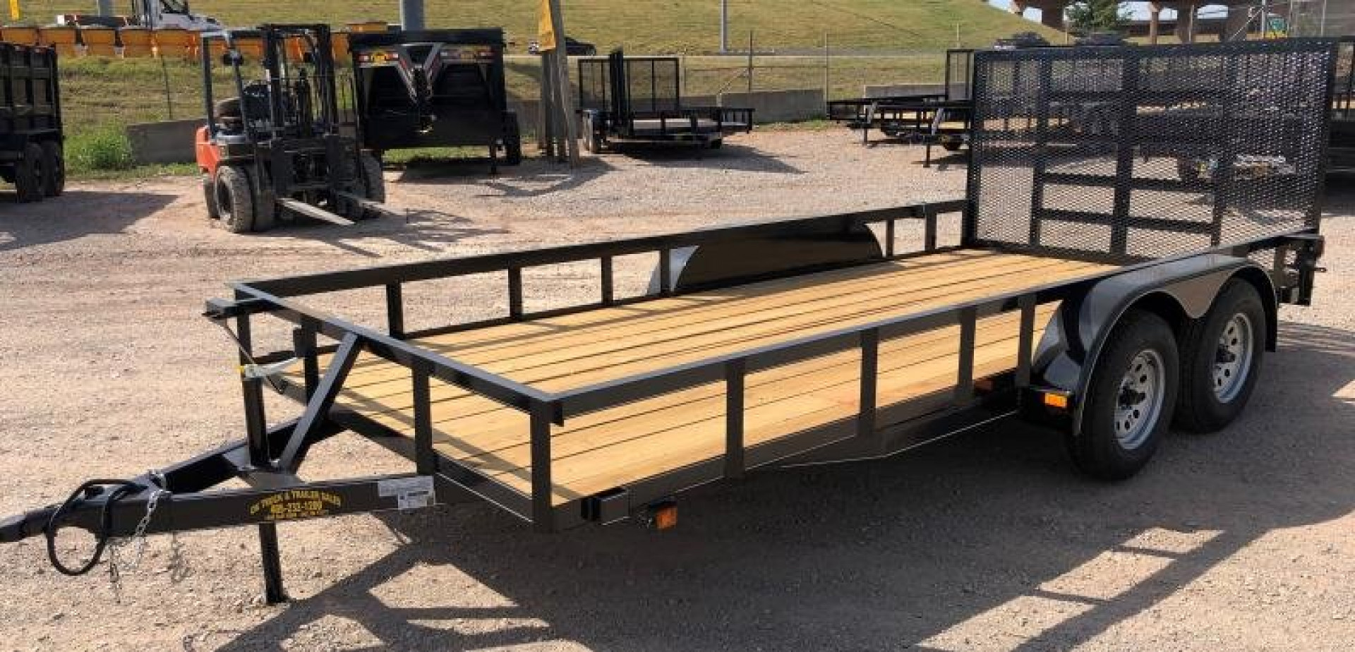New 2025 Road Boss 83x16 Tandem Axle 4'gate with ramps in gate Utility Trailer